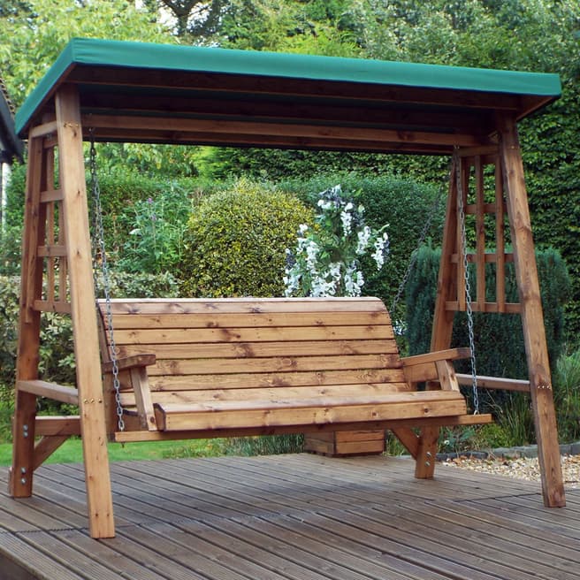 Charles Taylor Green Roof Dorset 3 Seat Swing