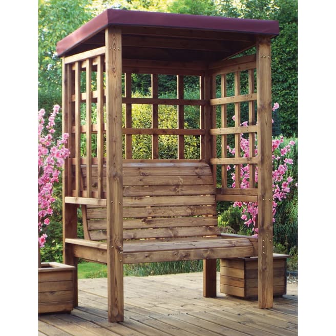 Charles Taylor Bramham 2 Seat Arbour (Burgundy Roof Cover)