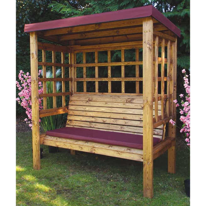 Charles Taylor Bramham 3 Seat Arbour (Burgundy Roof Cover)