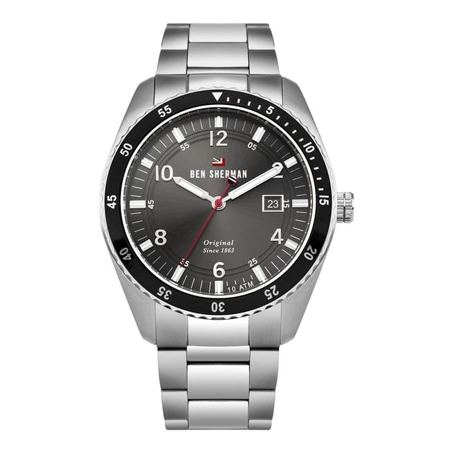 Ben Sherman Ronnie Sports Stainless Steel Charcoal Sunray Dial Watch