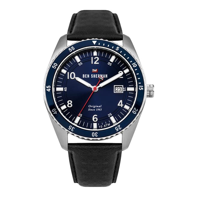 Ben Sherman Ronnie Sports Navy Sunray Dial Leather Watch