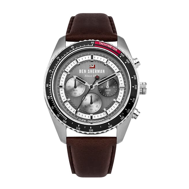 Ben Sherman Ronnie Chronograph Grey Dial Leather Watch