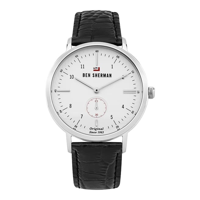 Ben Sherman Matte White Dial Dylan Croc Pattern Leather Watch
