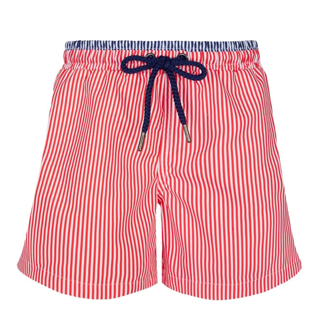 Sunuva Boys Red and White Stripe Swim Short
