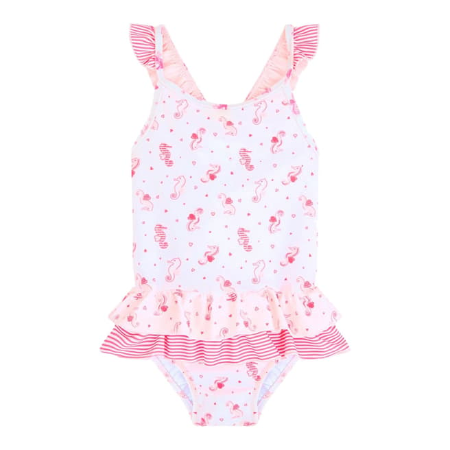 Sunuva Baby Girls Pink Seahorse Swimsuit