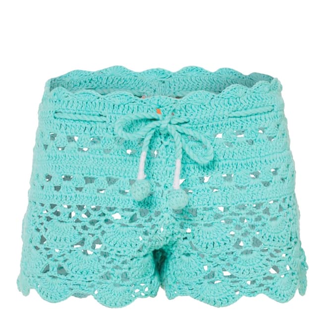 Sunuva Girls Frozen Aqua Crochet Shorts
