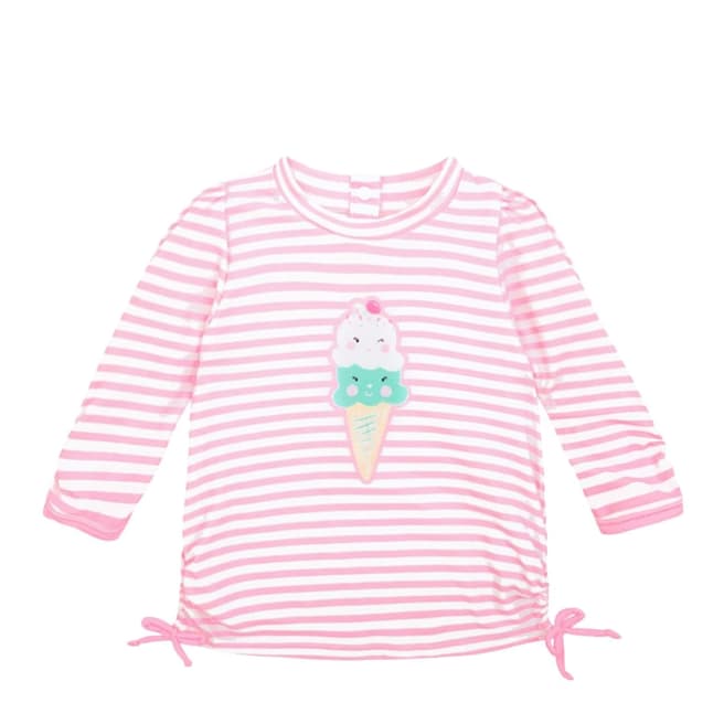 Sunuva Baby Girls Pink Ice Cream Rash Vest