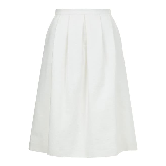 Hobbs London White Cotton Harbour Skirt