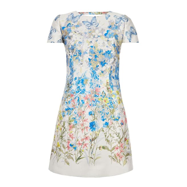 Hobbs London Oyster/Floral Gardenia Dress