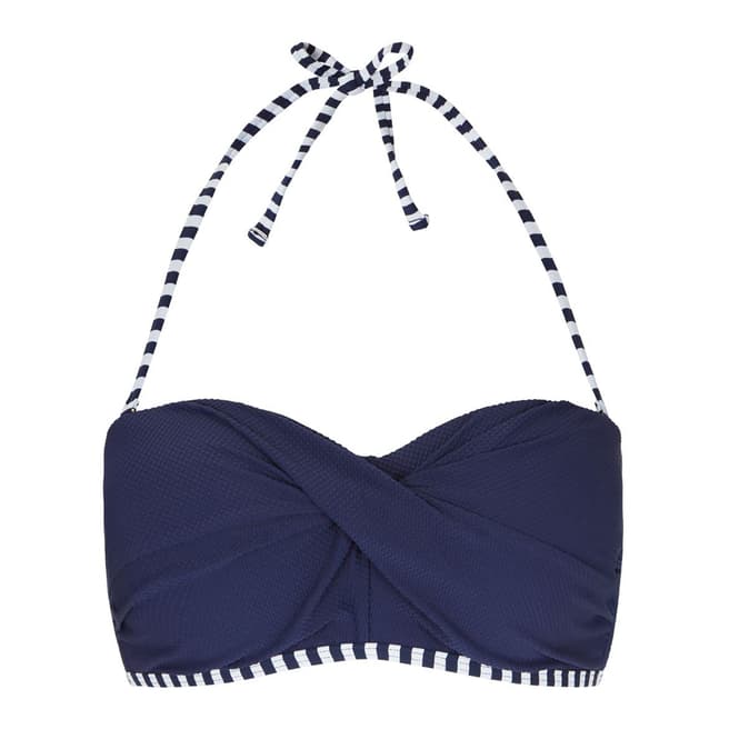 Hobbs London Blue/White Amelie Bikini Top