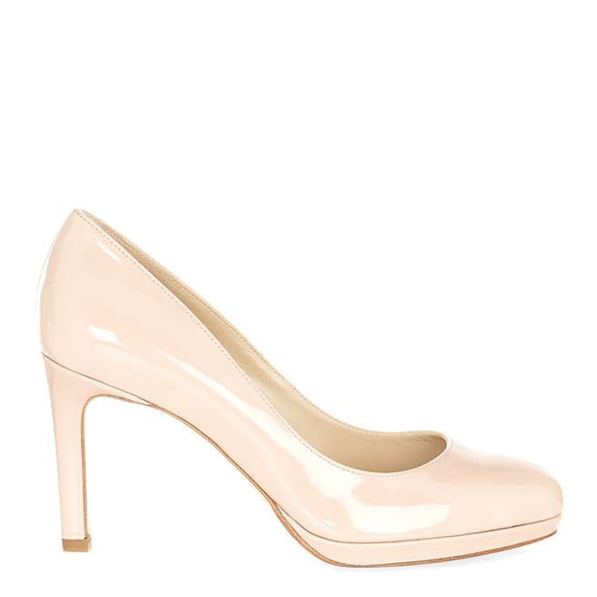 Hobbs London Light Nude Leather Juliet Court Shoes