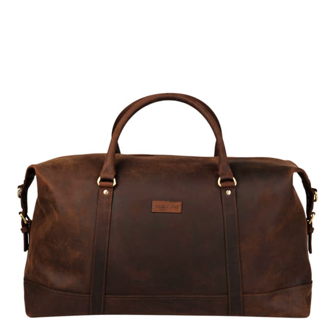 Forbes & Lewis Brown Leather Somerset Holdall Large