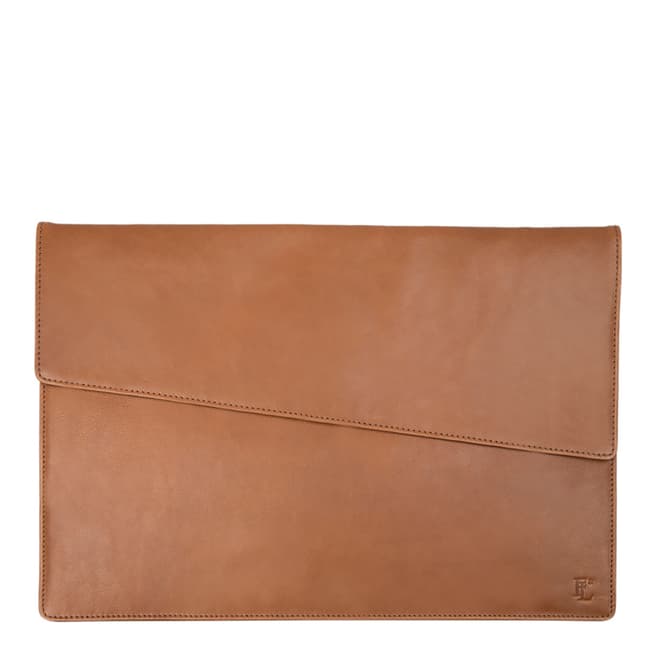 Forbes & Lewis Brown Lancing Leather Laptop Case 13 Inch