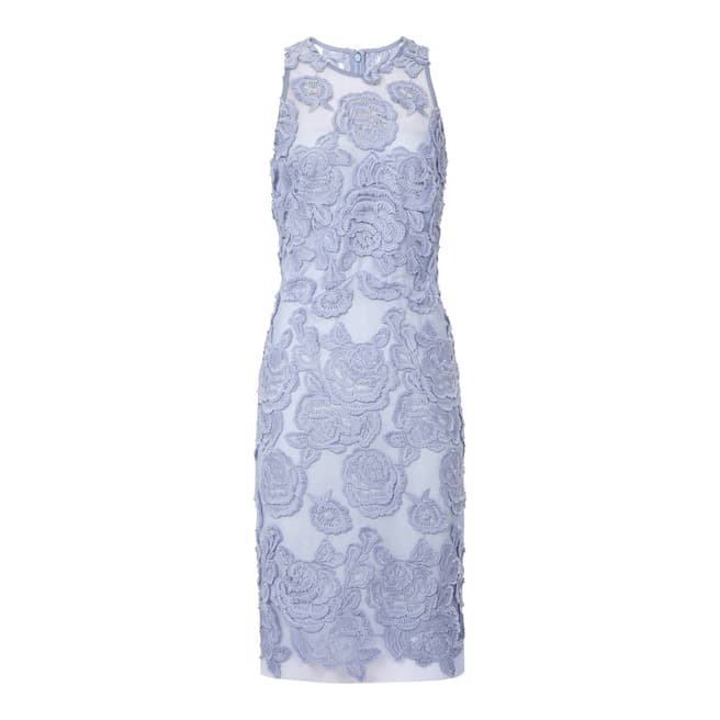 Reiss Silver Blue Meghan Lace Dress