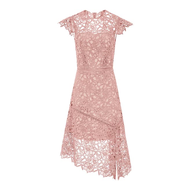 Reiss Pale Pink Ivana Lace Dress