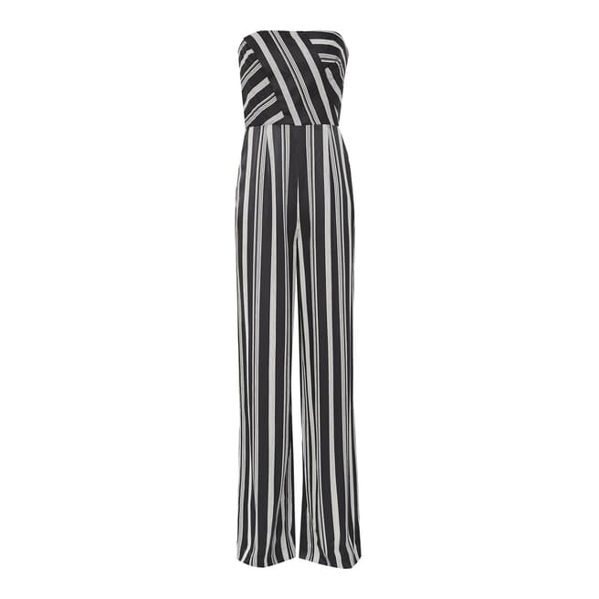 Reiss Black/White Vienna Striped Jumpsuit