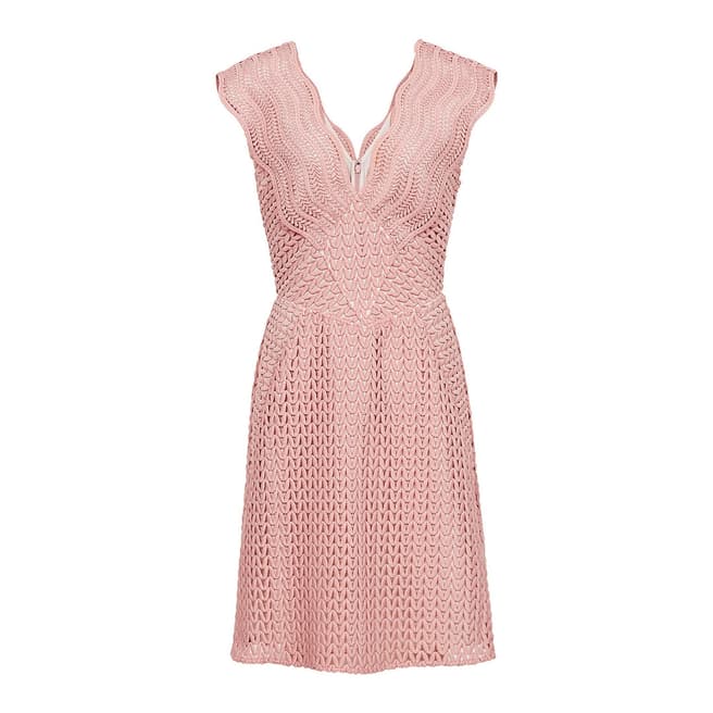 Reiss Pink Marianna Lace Dress