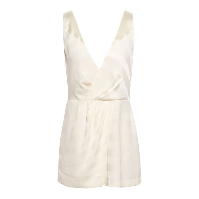 Reiss White June Wrap Front Top
