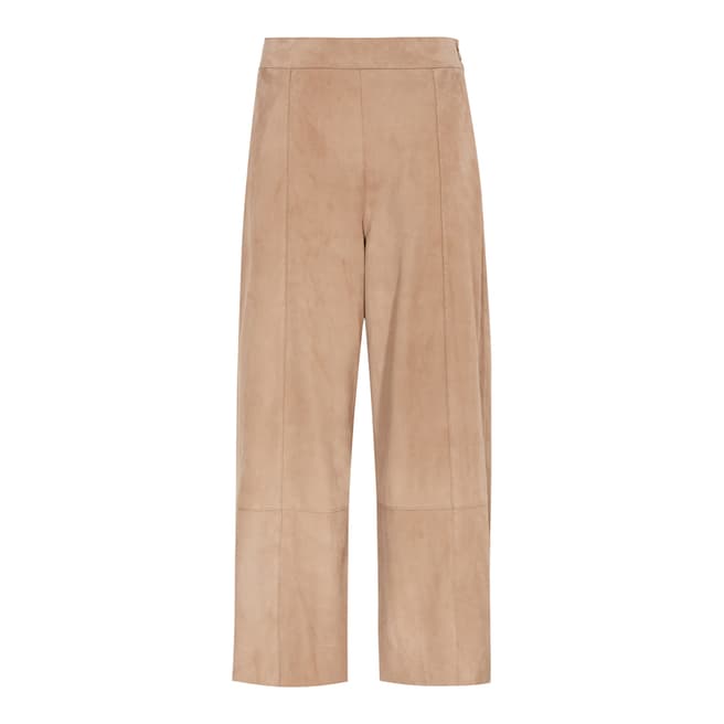 Reiss Neutral Renee Suede Culottes