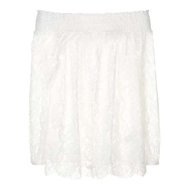 Reiss Off White Levy Lace Top