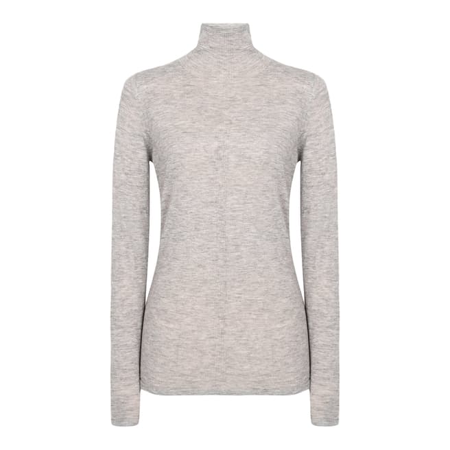 Reiss Grey Marl Amberly Wool/Cashmere Top