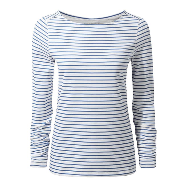 Craghoppers Blue/White Nosilife Erin Long-Sleeved Top
