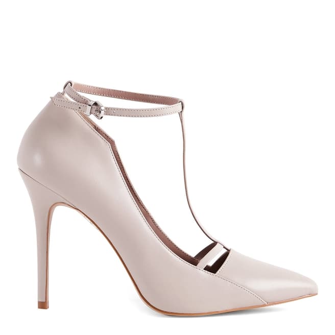 Reiss Nude Louise T-Bar Court Shoes