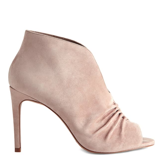 Reiss Blush Elizabetha Open-Toe Ruched Ankle Boots