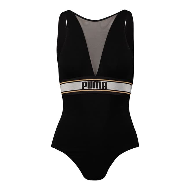 Puma Black/Silver High Neck Bodysuit