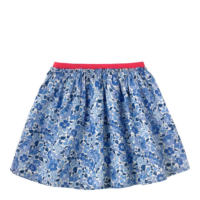 Cath Kidston Girls Blue Frill Welham Flower Skirt
