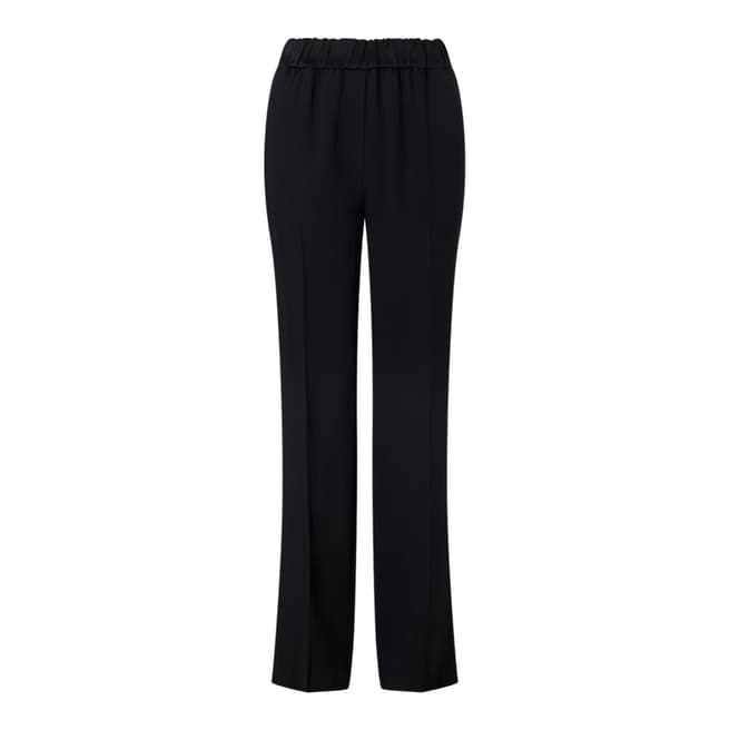Jigsaw Black Crepe Relaxed Trousers