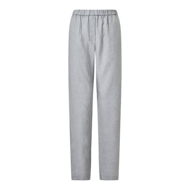Jigsaw Grey Cold Water Linen Trousers
