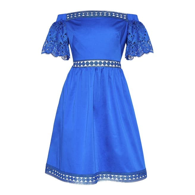Ted Baker Bright Blue Loulah Lace Dress