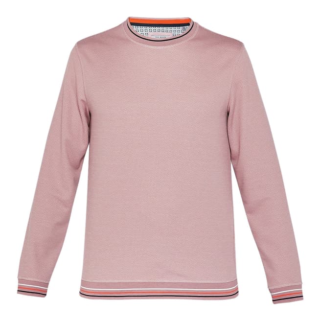 Ted Baker Pink Damlar Birdseye Sweatshirt