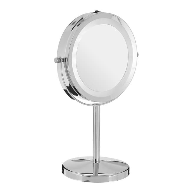 Premier Housewares Clara LED Mirror, Chrome Plated