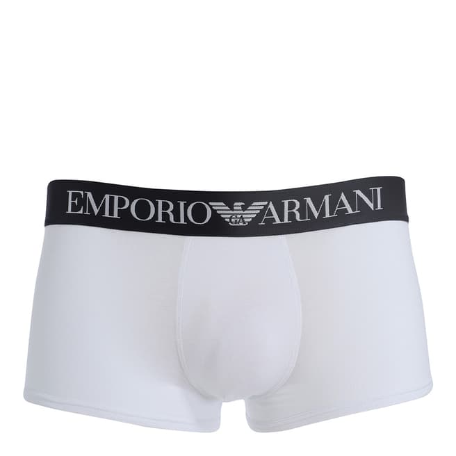 Armani White 1 Pack Knit Boxer Short