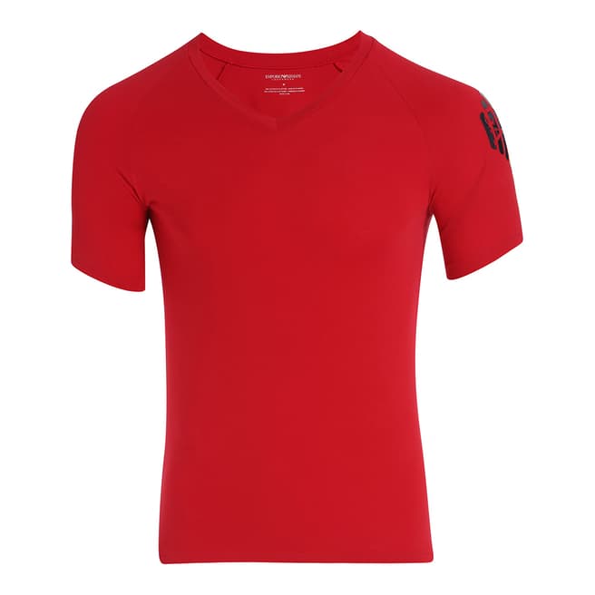 Armani Tango Red V Neck Knit T Shirt