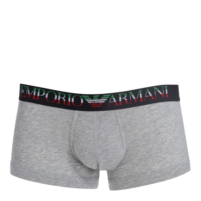 Armani Melange Grey 1 Pack Knit Boxer Short