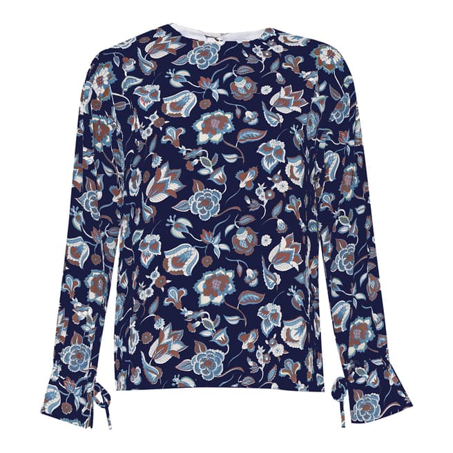 Great Plains Midnight/Multi Moray Floral Button Top