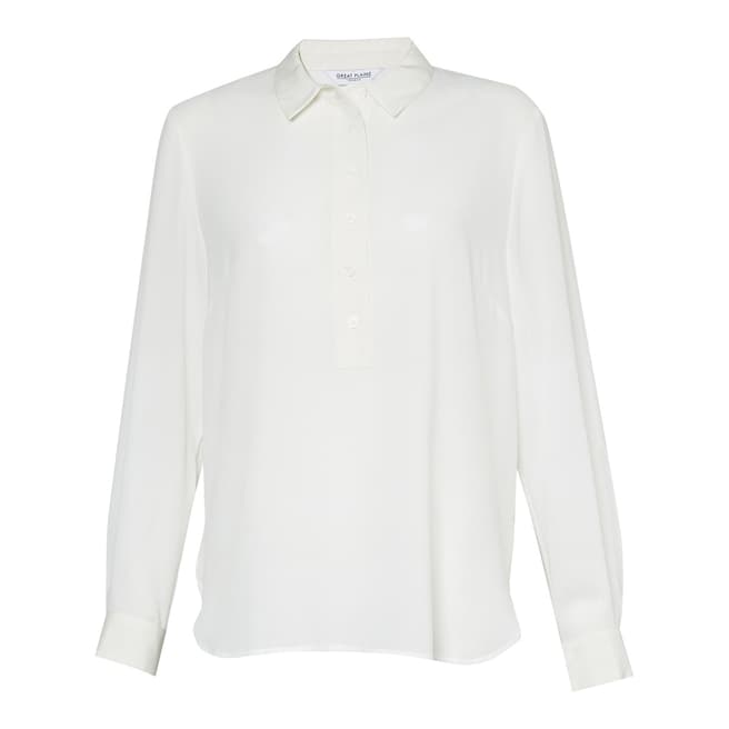 Great Plains Milk Collared Blouse
