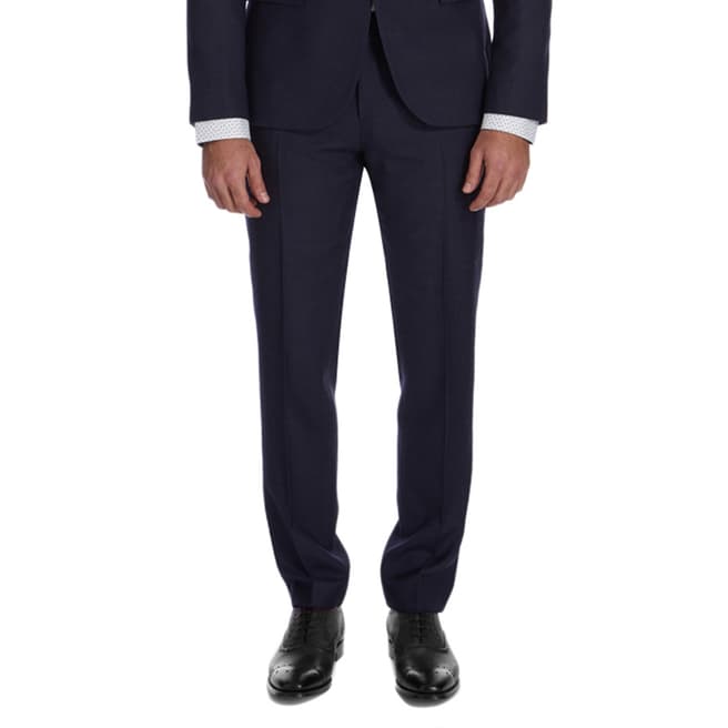Tommy Hilfiger Navy Textured Regular Fit Suit Separate Pant