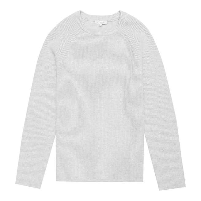 Reiss Grey Emory Ribbed Jumper