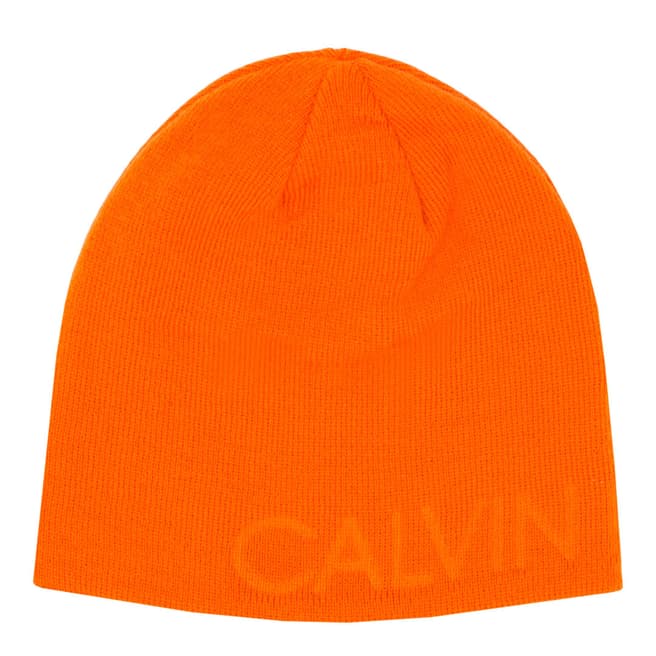 Calvin Klein Golf Orange/Black Relief Beanie