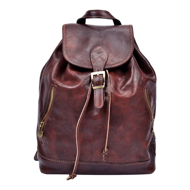 Sofia Cardoni Brown Leather Backpack
