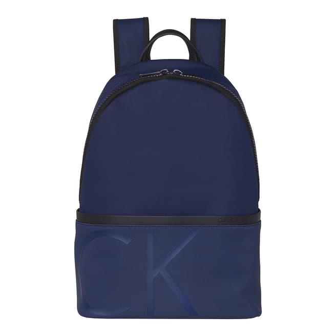 Calvin Klein Navy Raised Logo Backpack