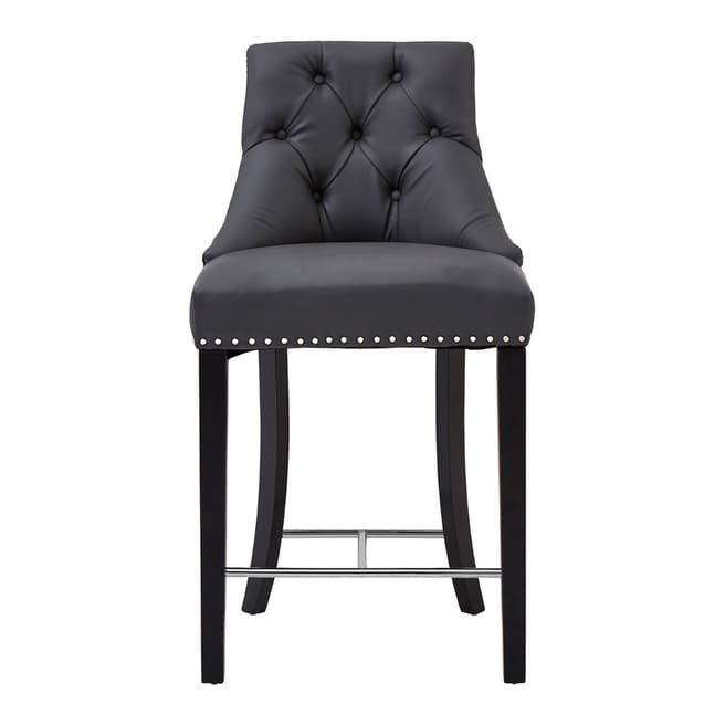 Fifty Five South Regents Park Grey Faux Leather Bar Chair