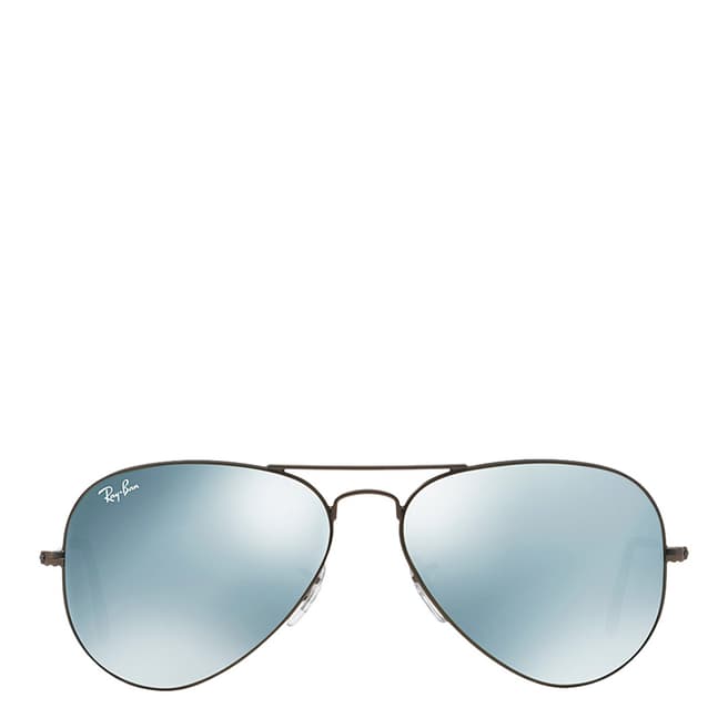Ray-Ban Unisex Silver/Grey Aviator Sunglasses 58mm