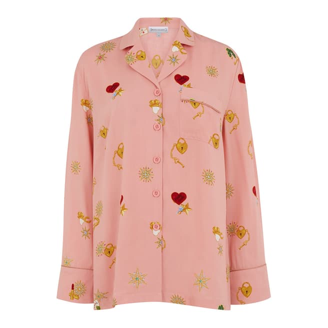 Warehouse Pink Pattern Long Sleeve Pj Shirt