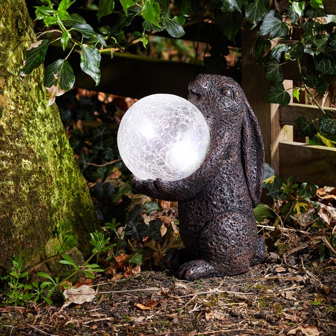 Smart Solar Hare Magic Sculpture with Orb