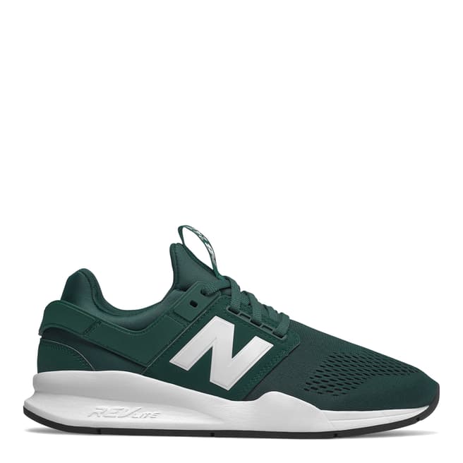 New Balance Green & White 247 Sneakers